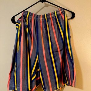 MENS 2XL JERSEY SHORT STRIPPED